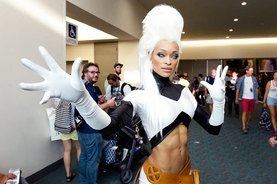 <p>A cosplayer on July 22. <i>(Photo: Matt Cowan/Getty Images)</i></p>