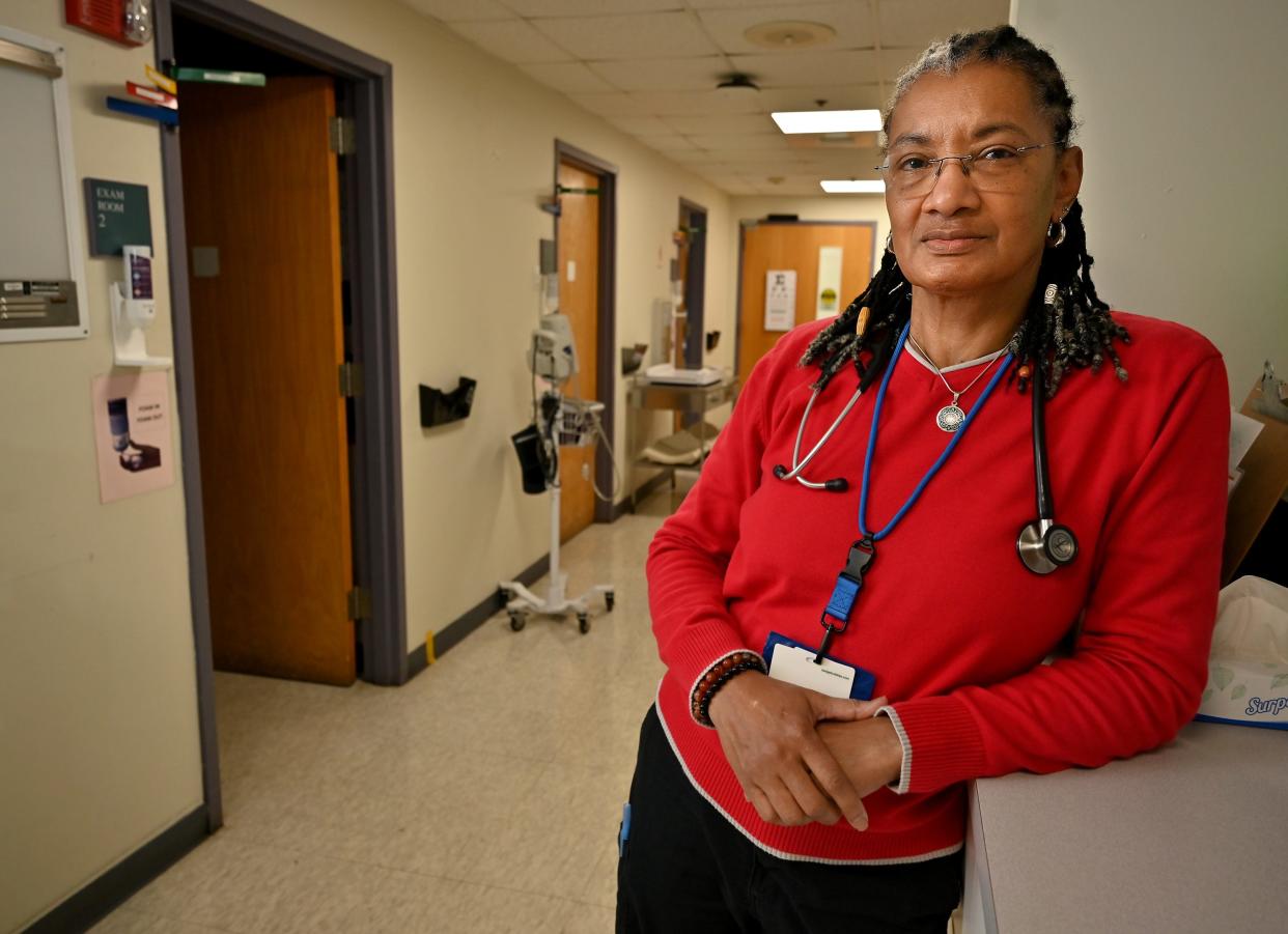 Chareese Allen is a nurse at Family Health Center. Thirteen years ago, working as a Boston EMT, she rushed to the Boston Marathon finish line to help the injured.
