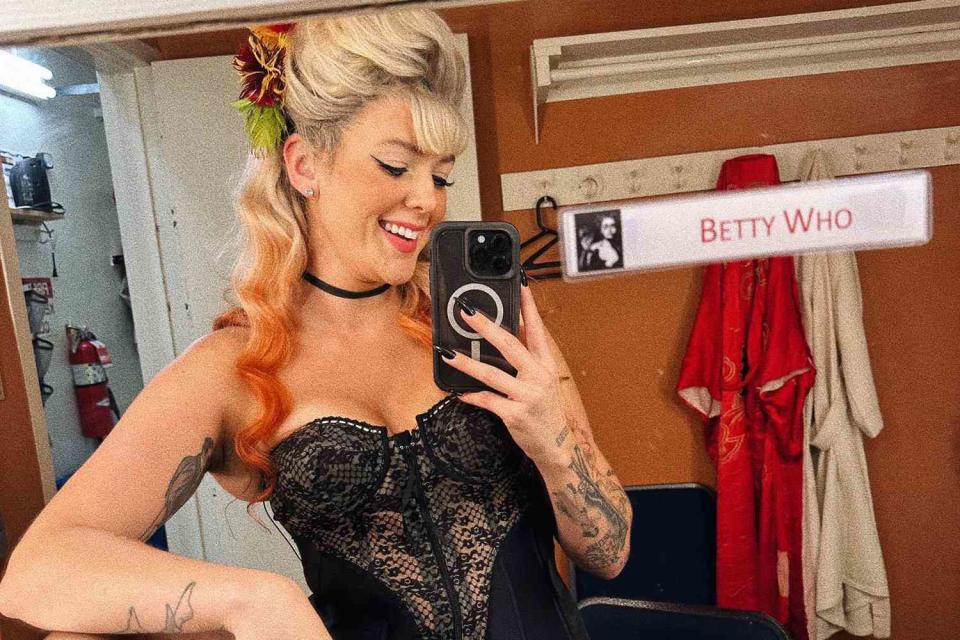 <p>Betty Who/Instagram</p> Betty Who backstage at 