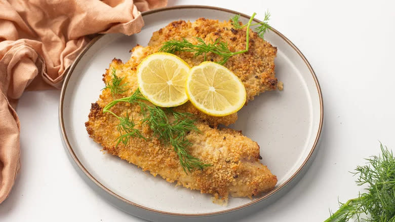 Parmesan crusted tilapia