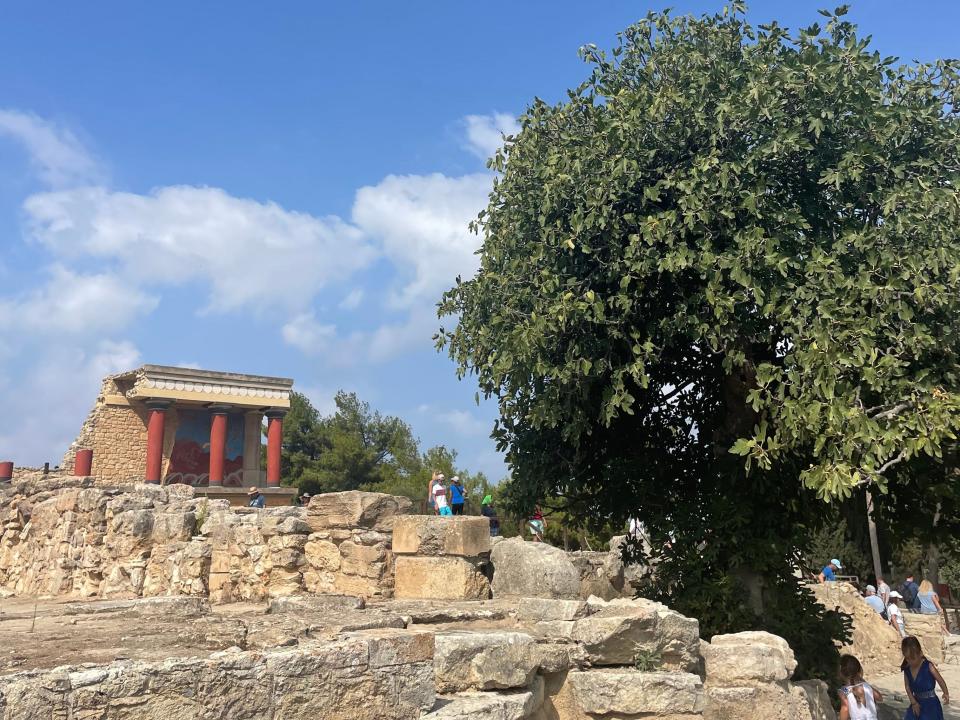 knossos monument in crete greece