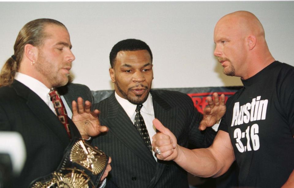 HBK and Stone Cold separated by Mike Tyson