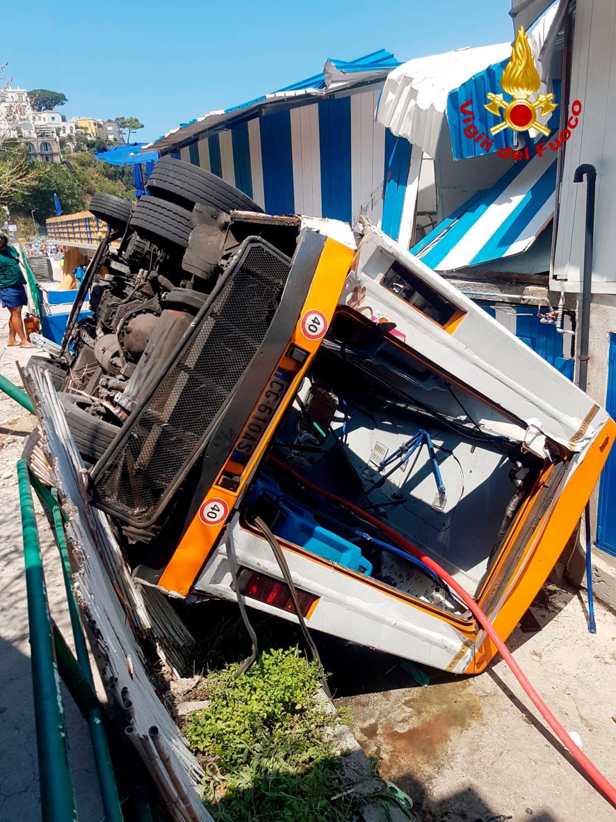 Italy Capri Bus Crash (ASSOCIATED PRESS)