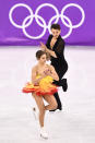 <p>Germany’s Kavita Lorenz and Germany’s Joti Polizoakis compete in the ice dance short dance of the figure skating event during the Pyeongchang 2018 Winter Olympic Games at the Gangneung Ice Arena in Gangneung on February 19, 2018. / AFP PHOTO / ARIS MESSINIS </p>
