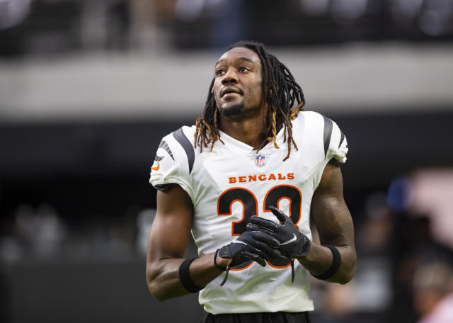 Cincinnati Bengals cornerback Tre Flowers (33) celebrates during an NFL  football game against the Kansas City Chiefs, Sunday, Dec. 4, 2022, in  Cincinnati. (AP Photo/Emilee Chinn Stock Photo - Alamy