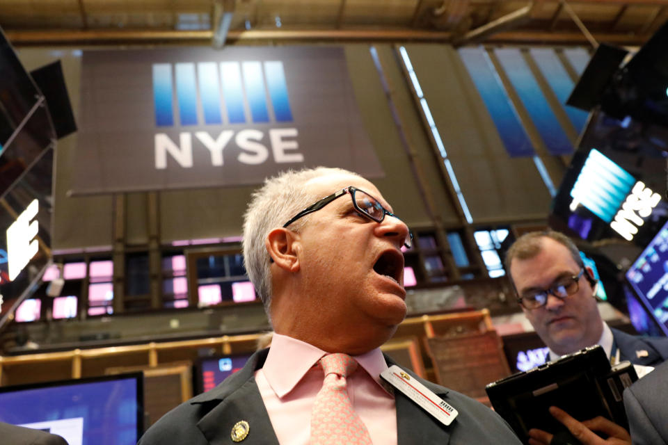 Stocks got hammered on Thursday in another chaotic day of trading. REUTERS/Brendan McDermid
