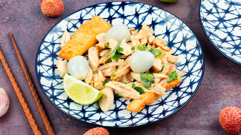 savory lychee salad