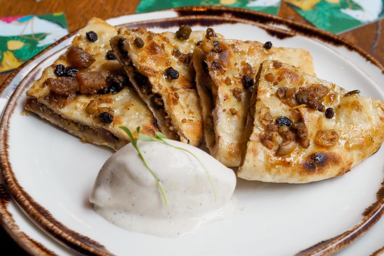 Tuck in: The festive mince pie naan bread is available now