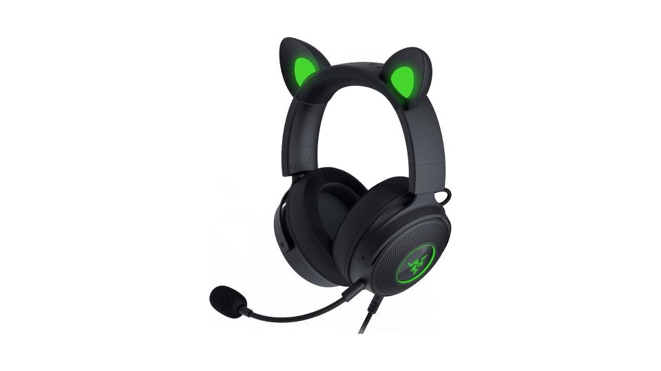 Razer Kraken Kitty V2 Pro Wired RGB Headset: Interchangeable Ears (Kitty, Bear, Bunny)