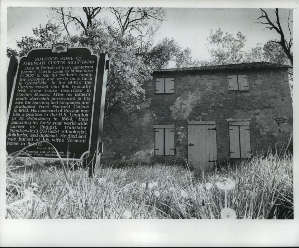 Born in Detroit of Irish immigrant parents, Curtin came to Milwaukee in 1837 to join his mother's family and settled on a farm in Greenfield.