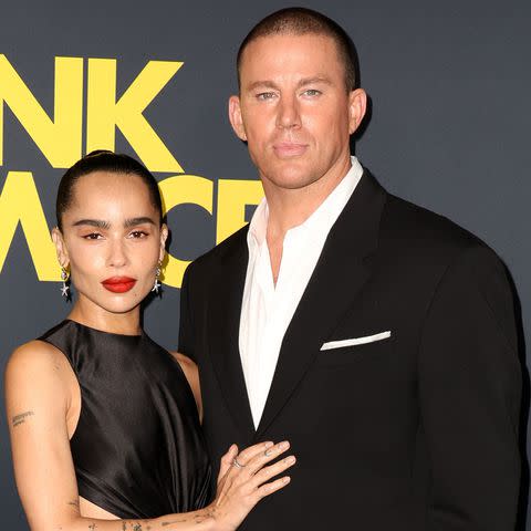 <p>Chelsea Lauren/Shutterstock</p> Zoë Kravitz and Channing Tatum