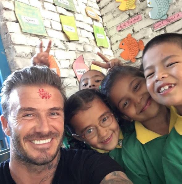 David Beckham - Le beau gosse nous fait craquer … surtout lorsqu’il prend part au combat que mène l’UNICEF pour les enfants démunis. 