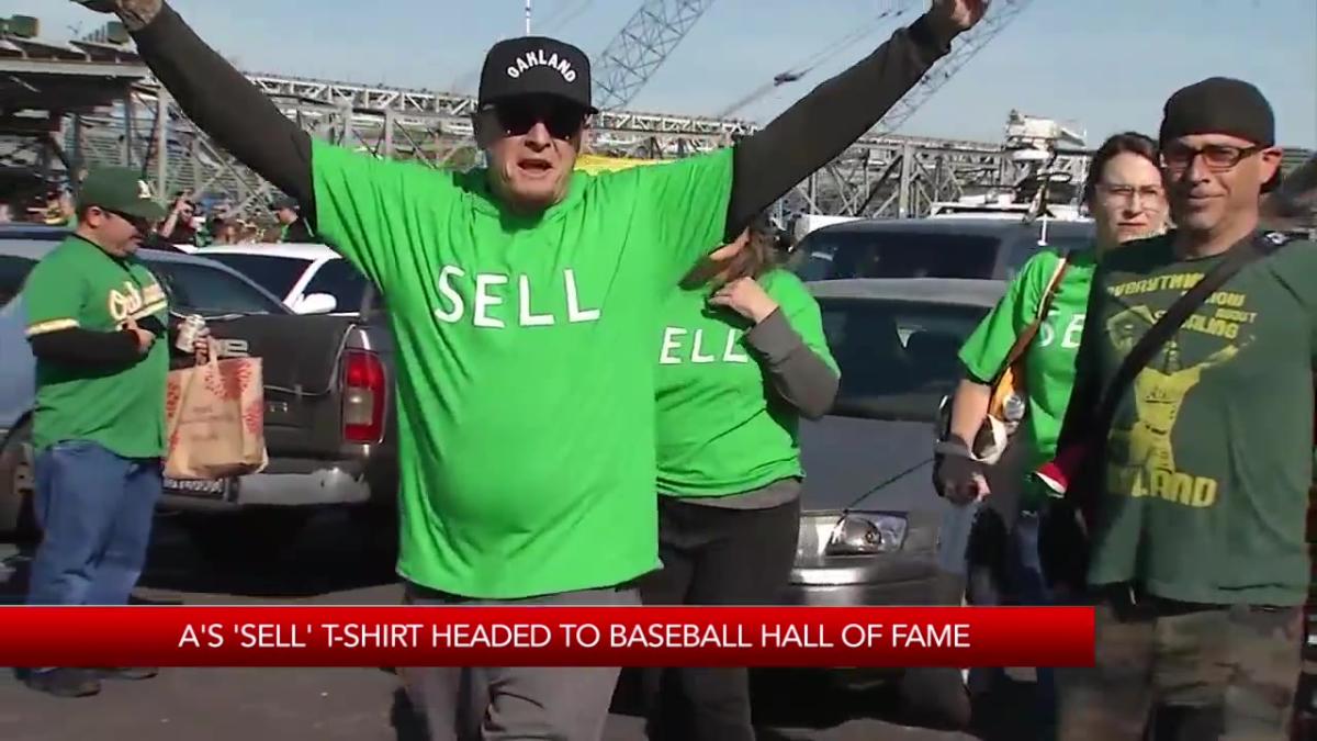 Oakland Athletics fan-made 'SELL' shirt heads to Baseball Hall of Fame