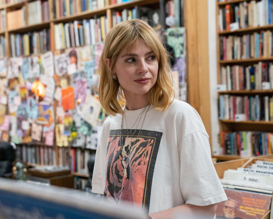 Lucy Boynton stars as a woman who can time-travel via songs in the drama "The Greatest Hits."