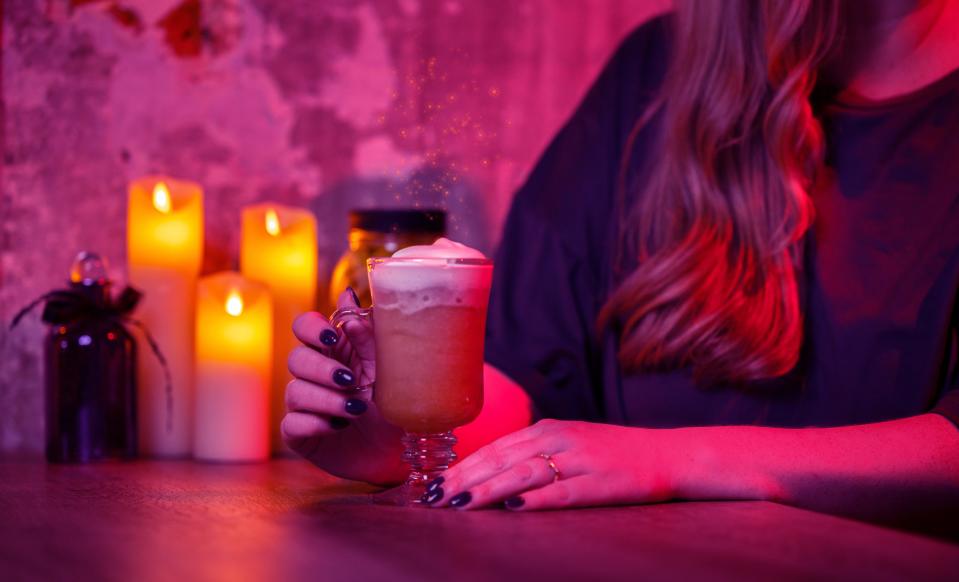 People who visit Dark Magic, a Halloween pop-up bar in Over-the-Rhine, can enjoy a list of new cocktails, including the Golden Butter Brew.