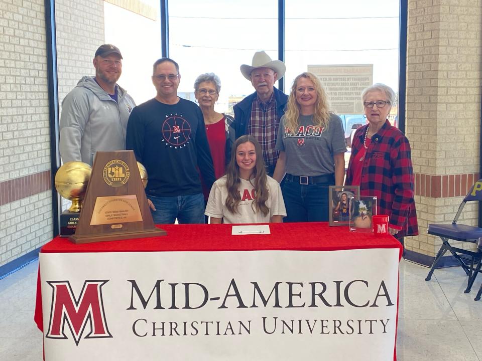 Sydnee Adde of Panhandle High School signs to play basketball with Mid-America Christian University at Panhandle High School on Thursday, Nov. 10, 2022.