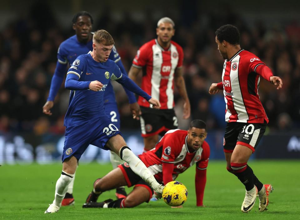 Playmaker: Palmer played a crucial role as Chelsea beat the Blades (Chelsea FC via Getty Images)