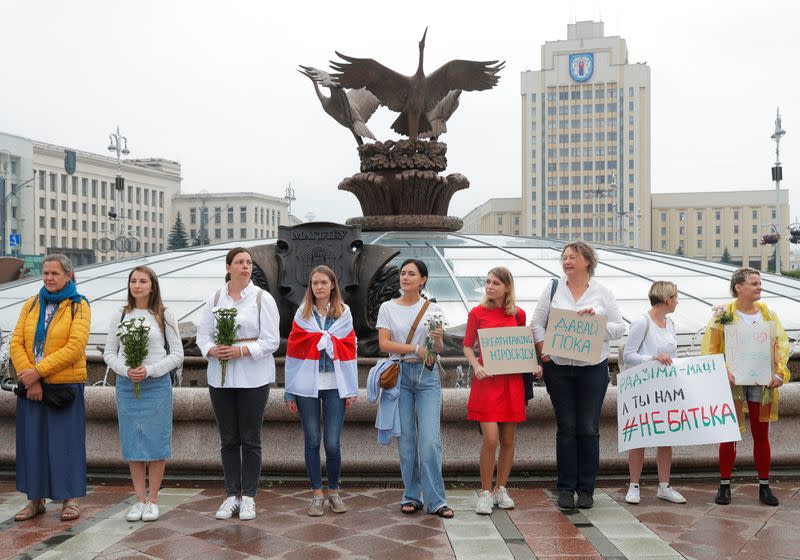 Opposition demonstration to protest against presidential election results in Minsk