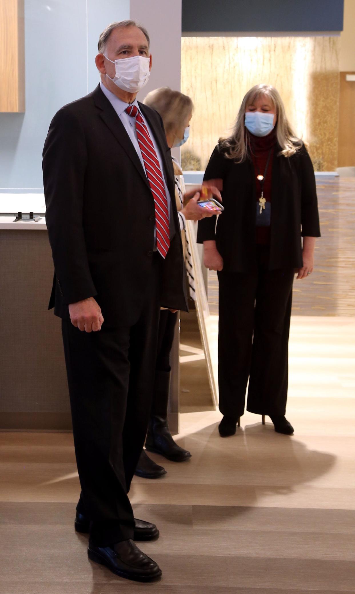 U.S. Sen. John Boozman prepares to take a tour of the VA Clinic in Fort Smith on Jan. 25, 2022.