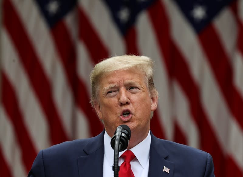 FILE PHOTO: U.S. President Trump makes announcement about China at the White House in Washington