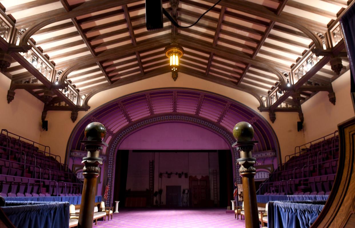 The Canton Masonic Temple is filled with majestic meeting rooms, including one which seats more than 800.