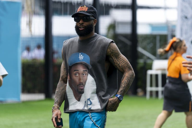 Odell Beckham Jr. attended the Formula 1 Miami Grand Prix on May 5 at the Miami International Autodrome in Miami Gardens, Fla. File Photo by Greg Nash/UPI