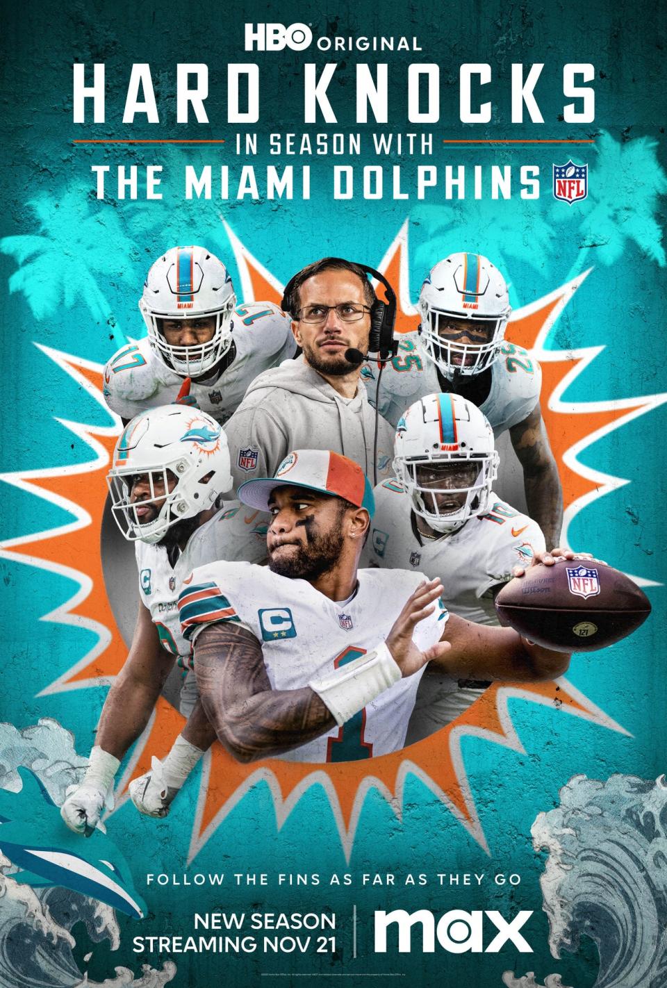 HBO's in-season version of Hard Knocks, featuring the Dolphins in 2023, debuts Tuesday, Nov. 21.