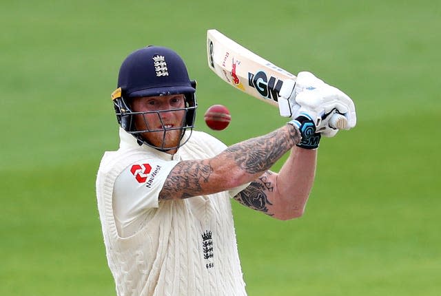 Ben Stokes hits the ball