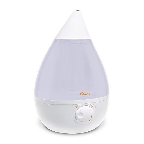 10) Crane Ultrasonic Cool Mist Humidifier, Filter-Free, 1 Gallon, for Home Bedroom Baby Nursery and Office, White