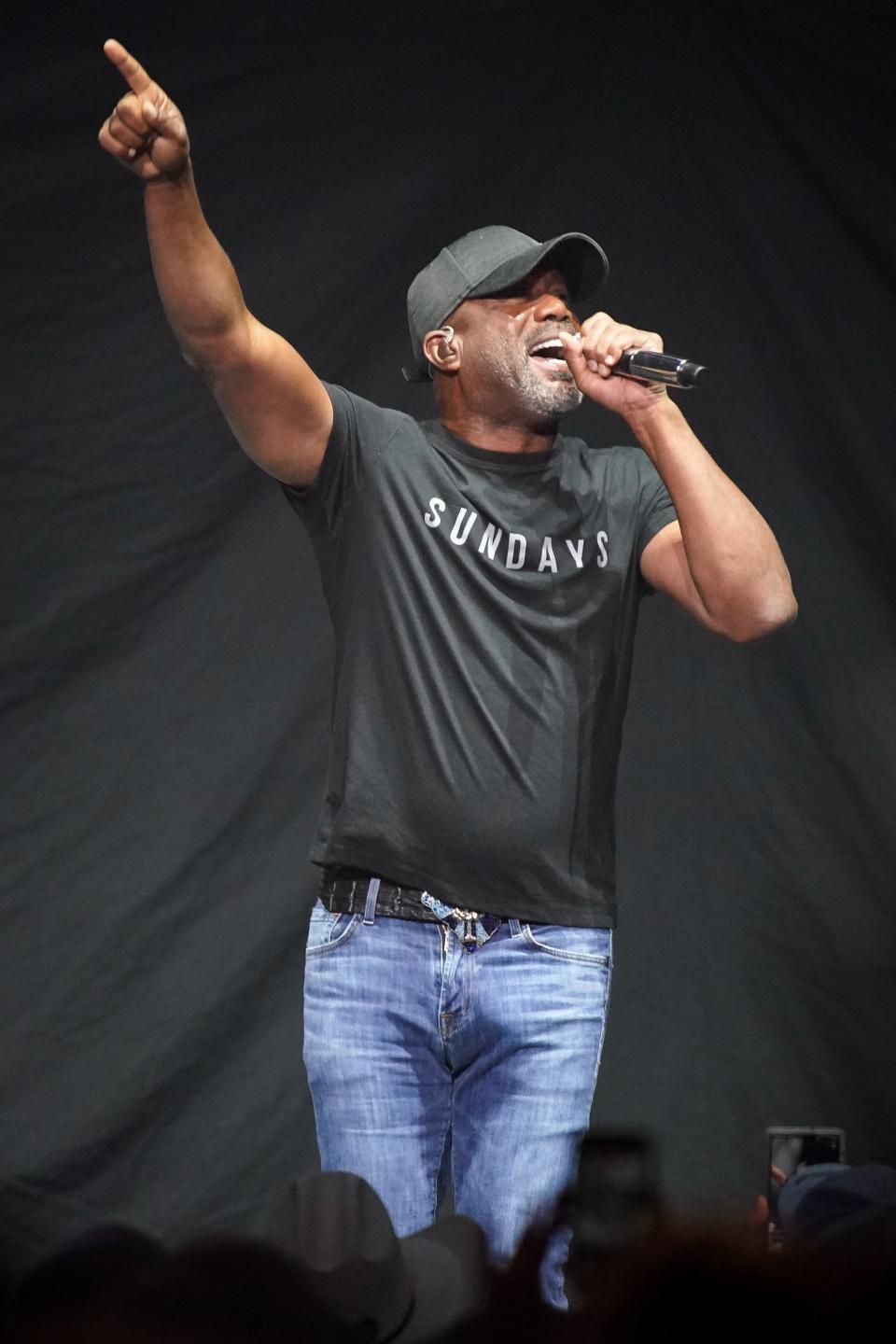 Darius Rucker performs opening for Brooks and Dunn at Bridgestone Arena in Nashville, Tenn., Saturday, June 18, 2022.