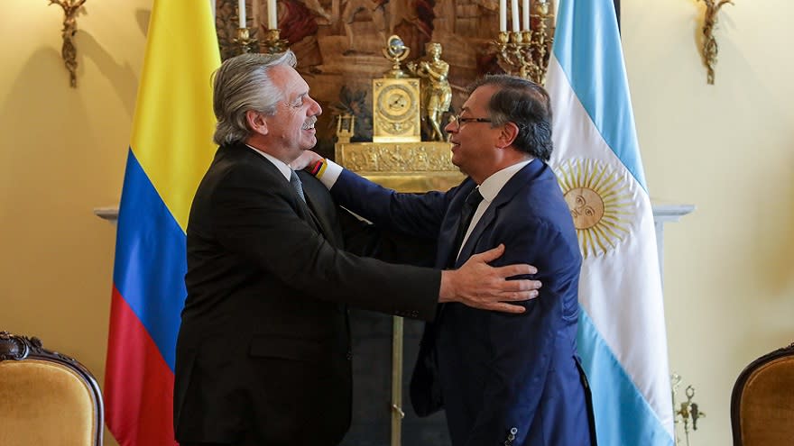 El presidente Alberto Fernández se reunió con su par recién asumido, Gustavo Petro.