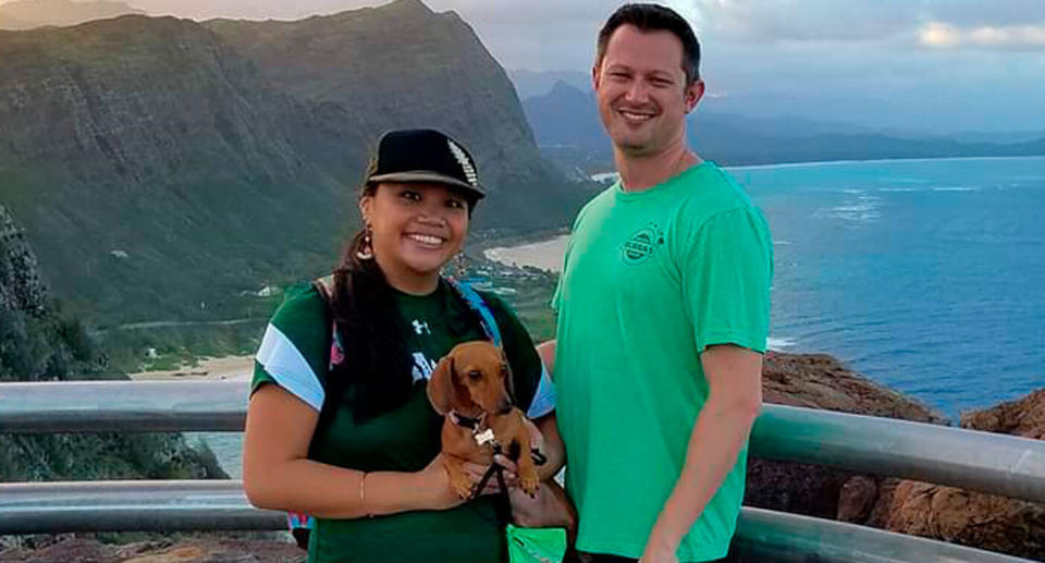 Pictured is Michell Paul and her husband David. They were staying at a Sheraton hotel in Fiji in May but both became sick. They later died at the end of May and their deaths are a mystery.