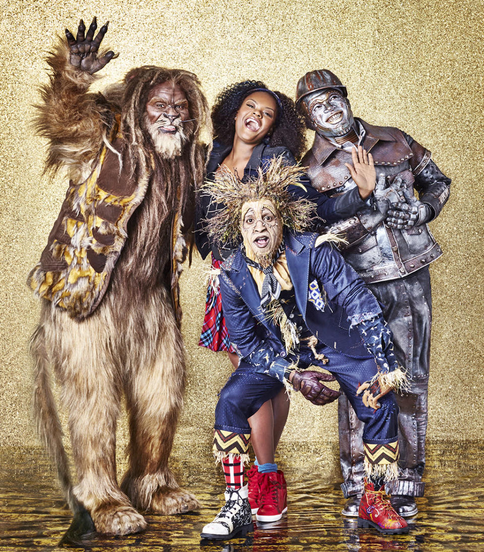 David Alan Grier as the Cowardly Lion, Shanice Williams as Dorothy, Ne-Yo as the Tin Man, Elijah Kelly as the Scarecrow