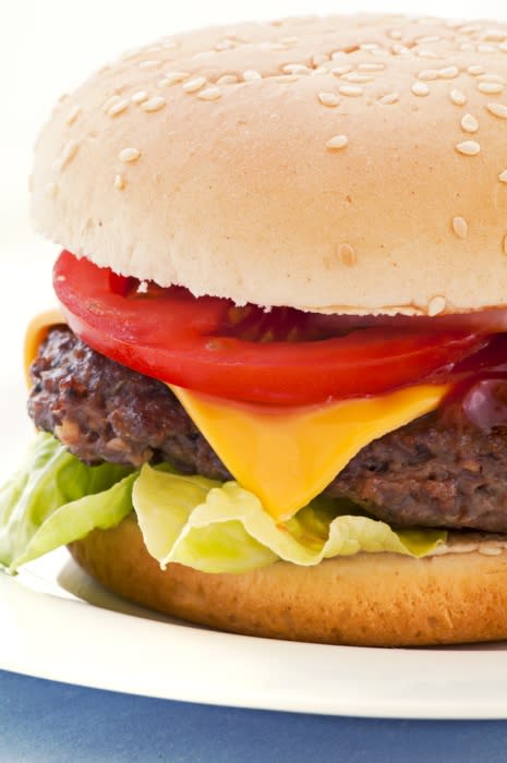 Grass-fed beef burger: