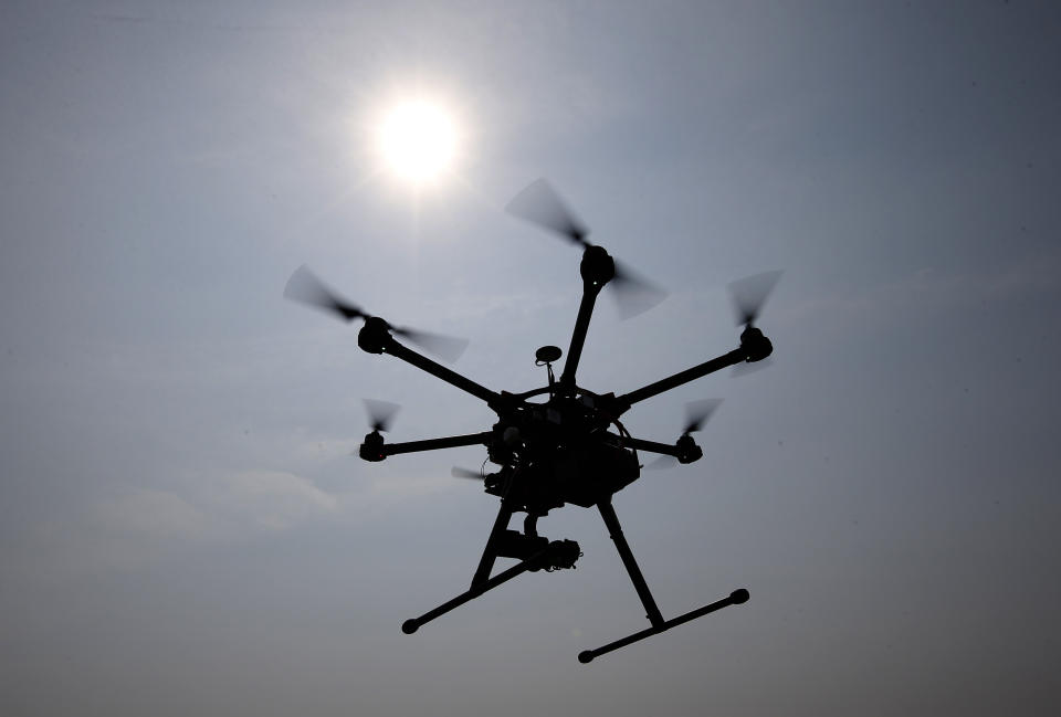 Un dron en Cordova, Maryland (AP Foto/Alex Brandon, Archivo)