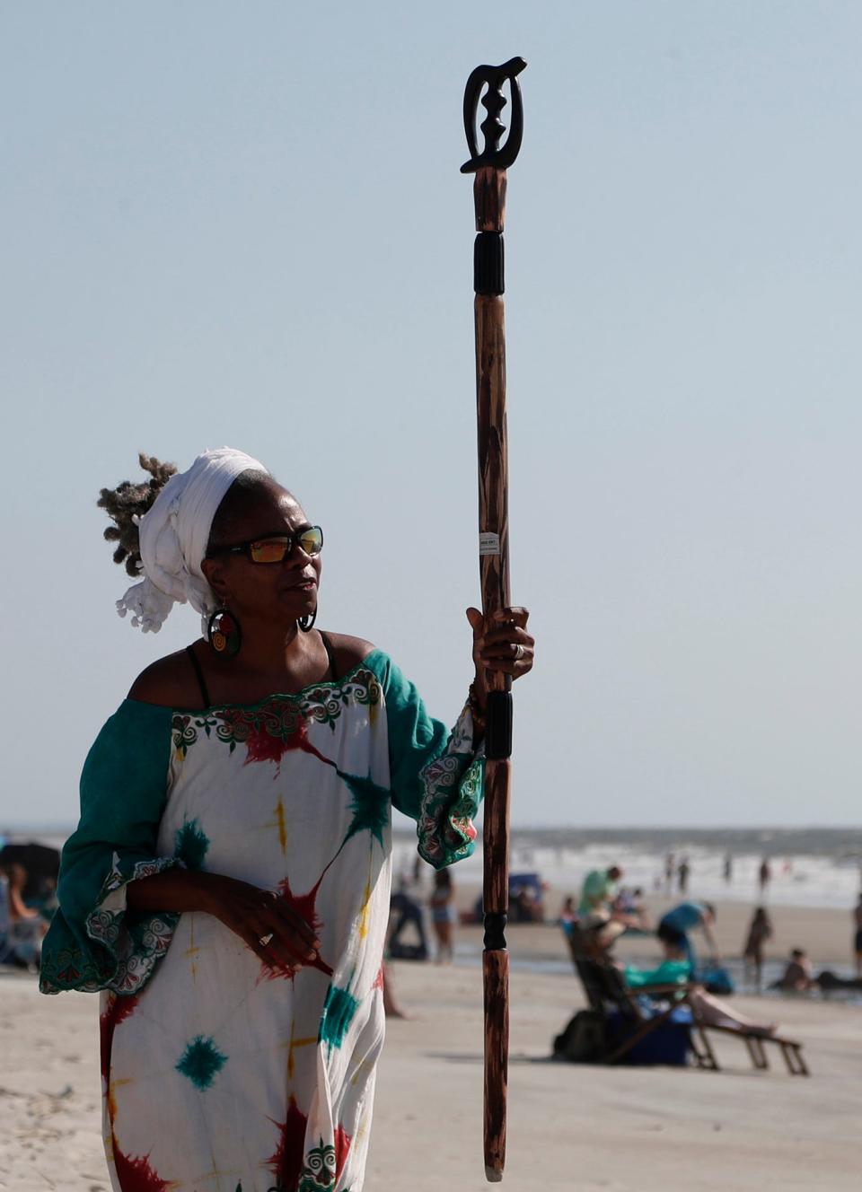 Julia Pearce Sunday June 19, 2022 during the Tybee Juneteenth Wade In.