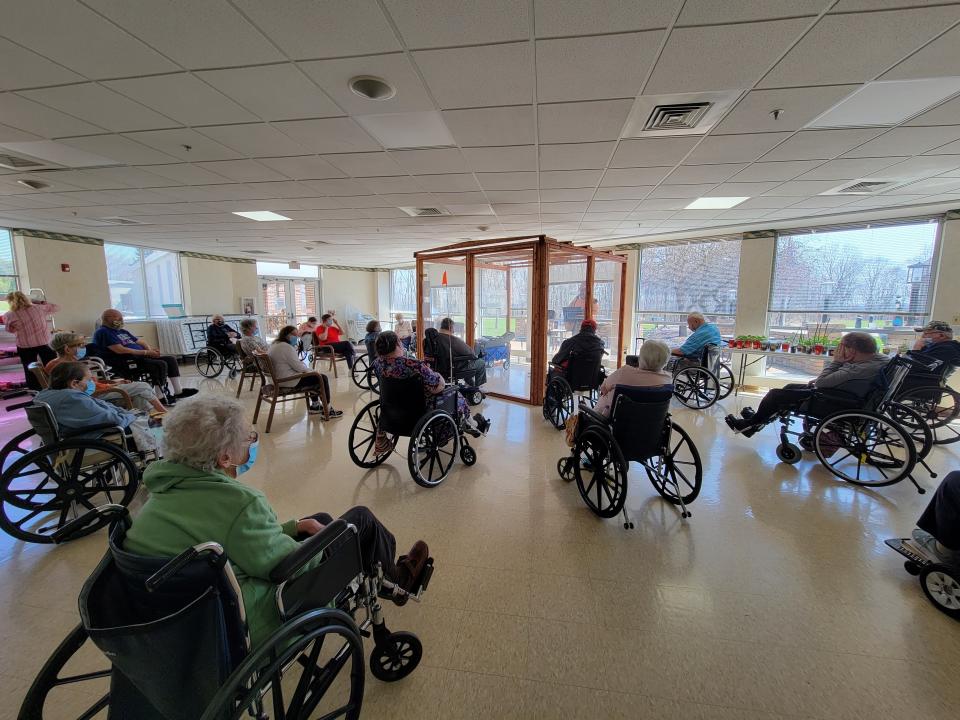 Residents of Rocky Knoll Health Care Center in Plymouth to interact with kids from the onsite day care and participate in more activities like live music, cooking demonstrations and crafts.
