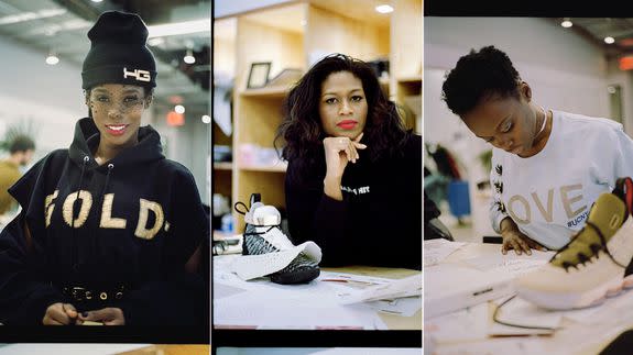 Harlem Fashion Row designers, from left, Kimberly Goldson, Felisha Noel and Undra Celeste Duncan.