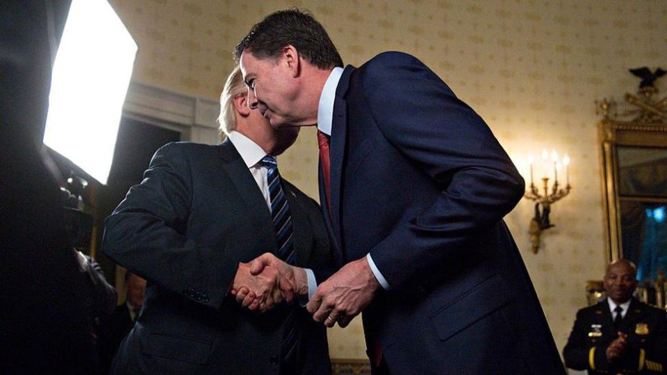 Donald Trump y James Comey.