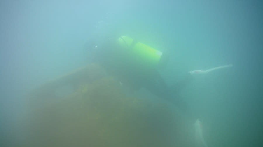 A News 8 crew joins scuba divers exploring a shipwreck on Lake Michigan near Pentwater. (Sept. 7, 2022)