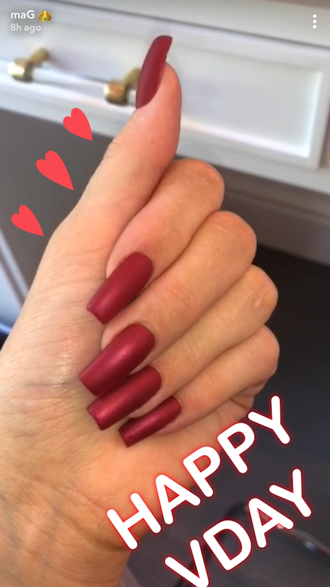 Kylie Jenner's Crimson Matte Nails