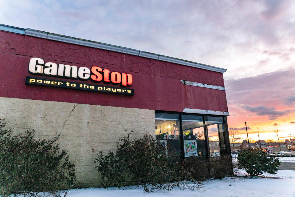 A GameStop store in Athens, Ohio, US. Photo: Stephen Zenner/SOPA Images/LightRocket via Getty