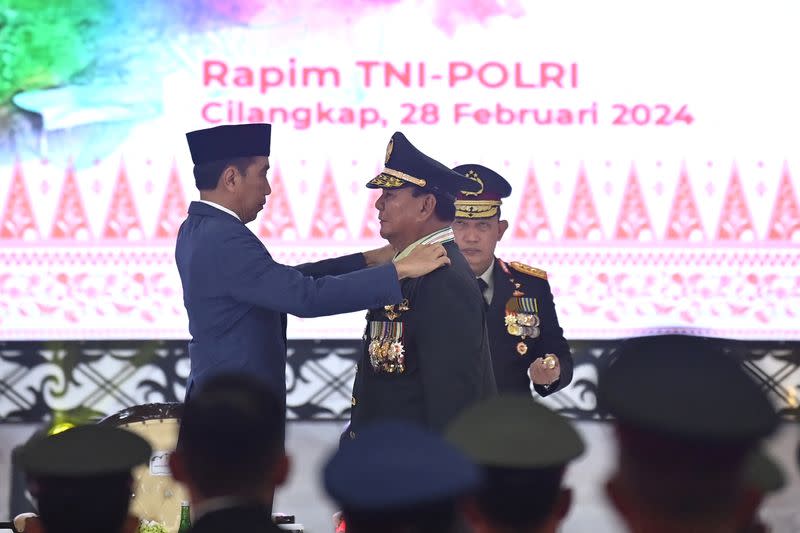 Indonesia awards presumed next president Prabowo Subianto rank of four-star general