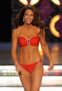 LAS VEGAS, NV - JANUARY 14: Kaitlin Monte, Miss New York, competes in the swimsuit competition during the 2012 Miss America Pageant at the Planet Hollywood Resort & Casino January 14, 2012 in Las Vegas, Nevada. (Photo by Ethan Miller/Getty Images)