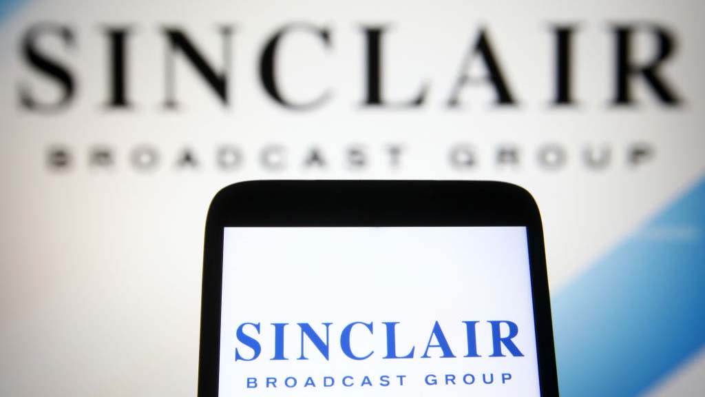  Sinclair logo on a phone. 