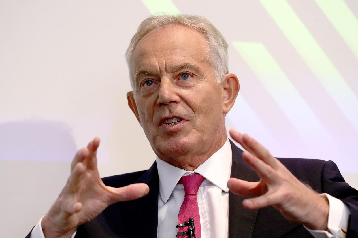 File photo dated 02/09/19 of former prime minister Tony Blair, who has urged Labour to ensure a no-deal Brexit is ruled out completely - including if upcoming EU trade talks turn "ugly" - before agreeing to an election.