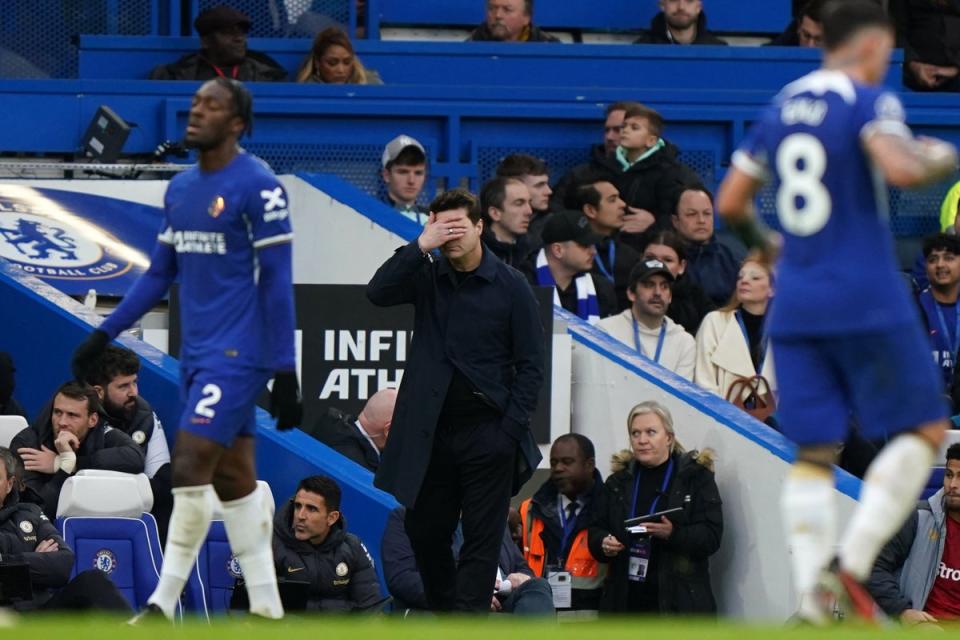 Chelsea manager Mauricio Pochettino saw his side slump to another defeat (PA Wire)