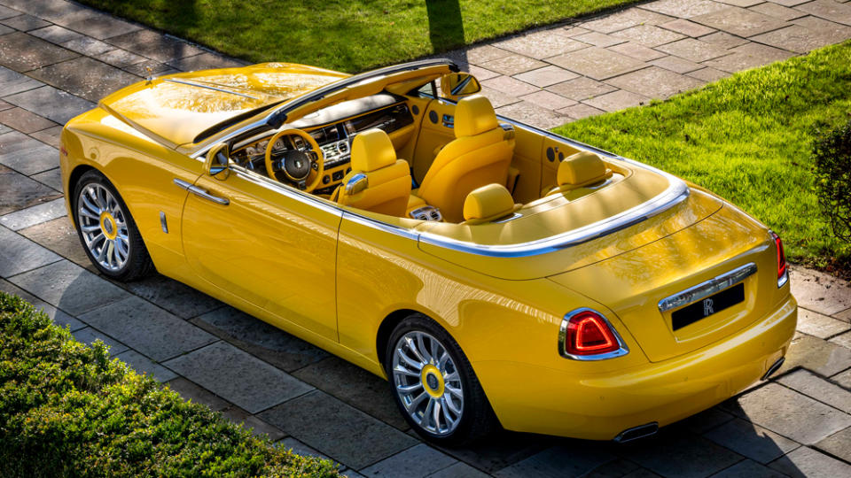 The Rolls-Royce Fux Bright Yellow Dawn, commissioned by car-collector Michael Fux.