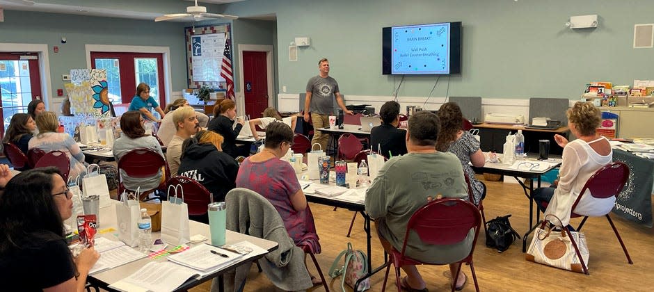 Foster parents and representatives from various agencies attended a Trust-Based Relational Intervention (TBRI) training seminar in May at a Children in Crisis facility. The training prepares parents and adults for working with children, families and in systems of care impacted by trauma.