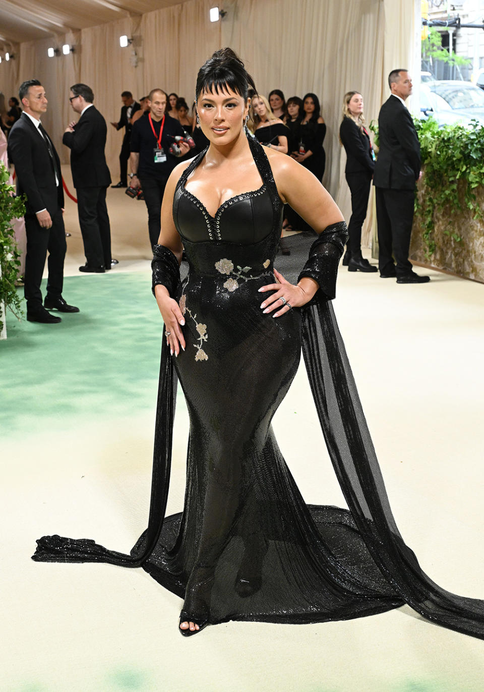 Ashley Graham at the 2024 Met Gala: "Sleeping Beauties: Reawakening Fashion" on May 6 in New York, red carpet, Vogue, Ludovic de Saint Sernin